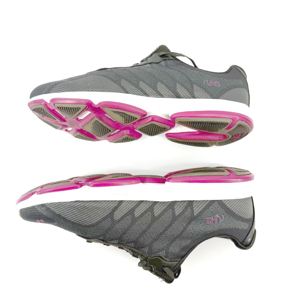 Ryka Dominion Walking Shoes Womens 10W Gray Pink Mesh Lace Up Sneakers Comfort - Picture 8 of 11